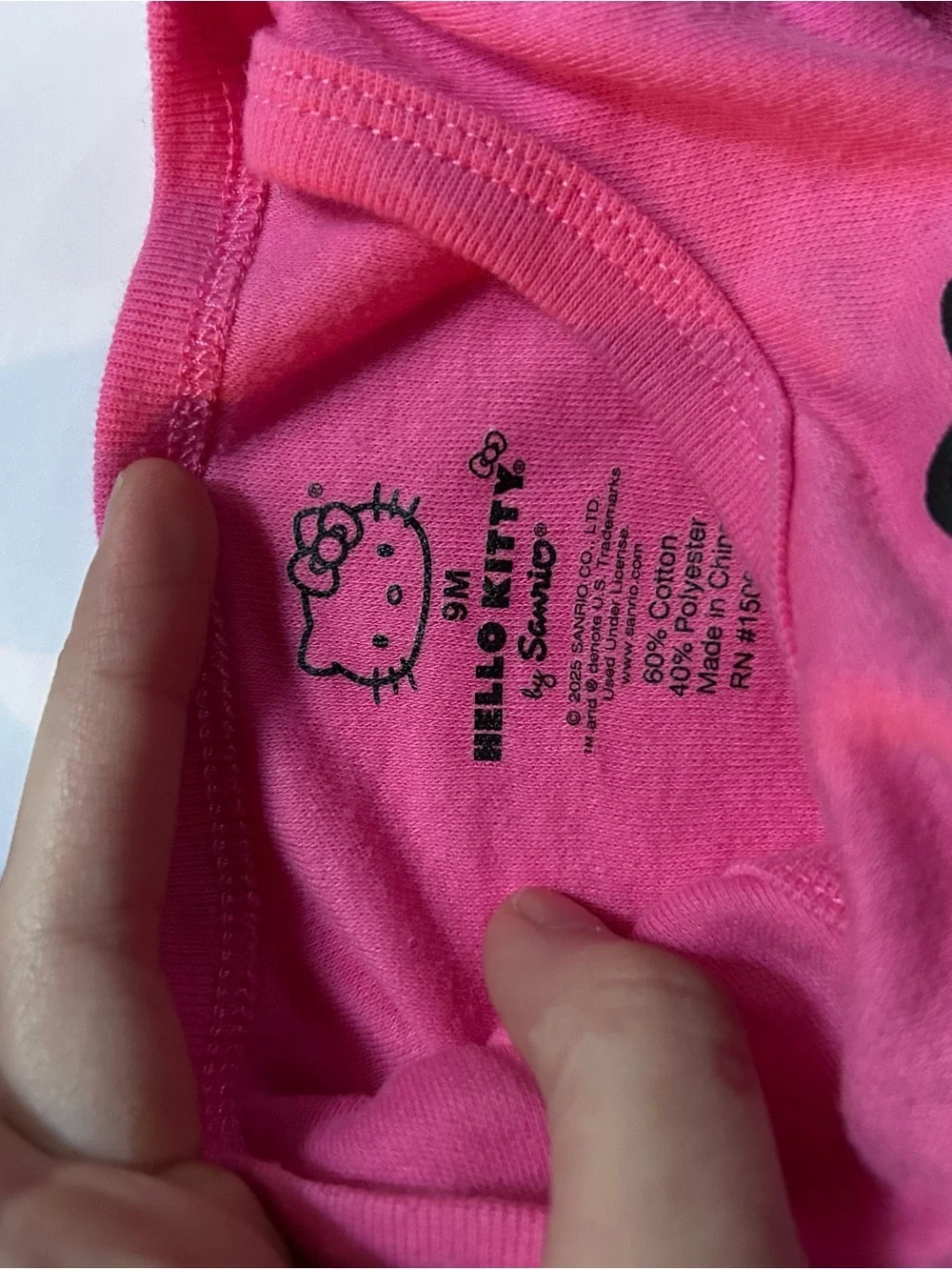 Hello Kitty Sanrio Baby Girl 9M Onesie Bundle 3pc EUC Bodysuits